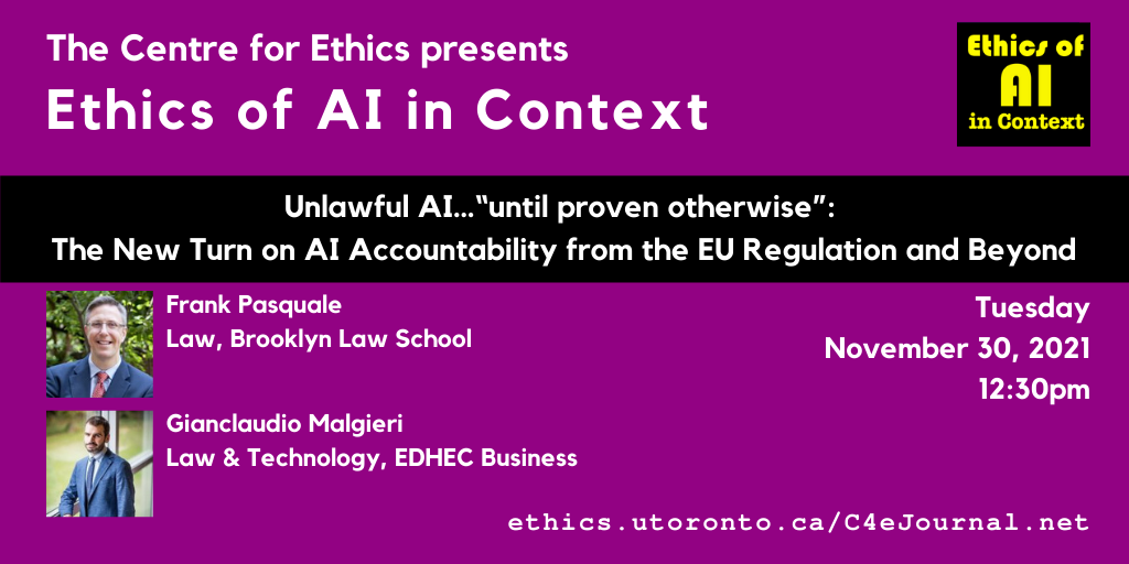 Frank Pasquale & Gianclaudio Malgieri, Unlawful AI…“until proven otherwise”: The New Turn on AI Accountability from the EU Regulation and Beyond (Ethics of AI in Context)