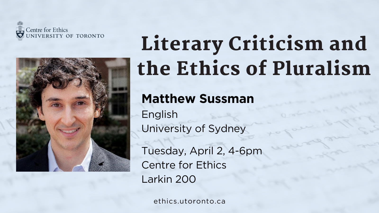 Past Events @ C4E  Centre for Ethics, University of Toronto
